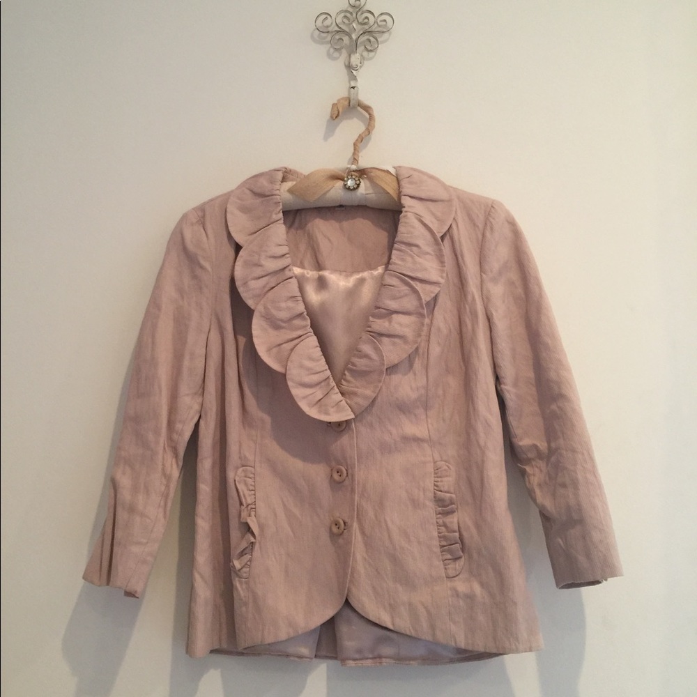 Chic CAbi Ruffled Petal Pink/Nude Jacket